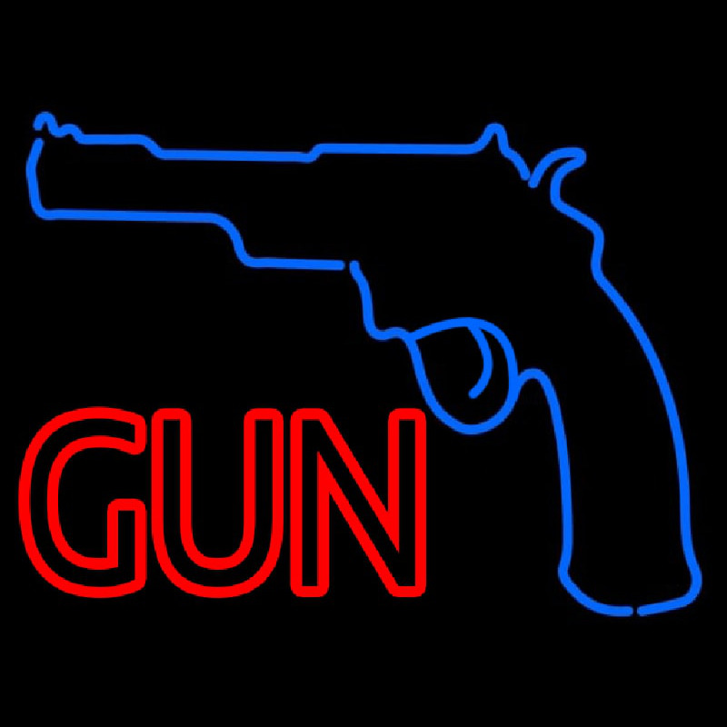 Gun With Logo Neon Sign