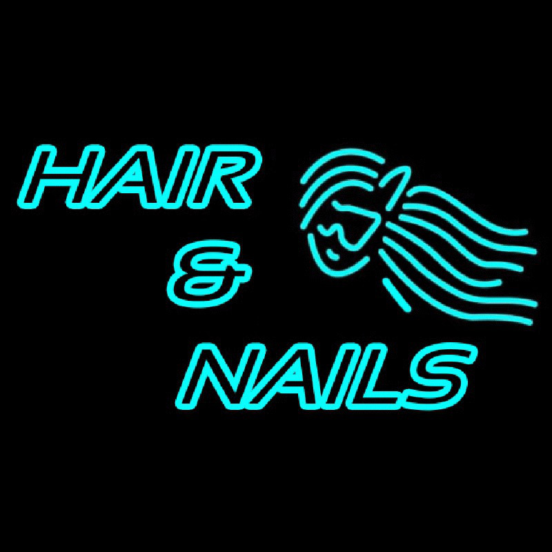 Hair And Nails Double Stroke Neon Sign