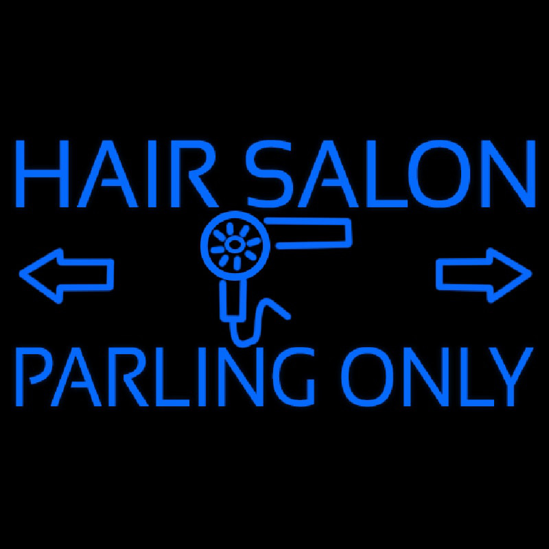 Hair Salon Parking Only Neon Sign