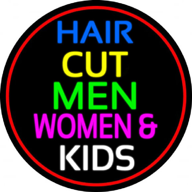 Haircut Men Women And Kids Neon Sign