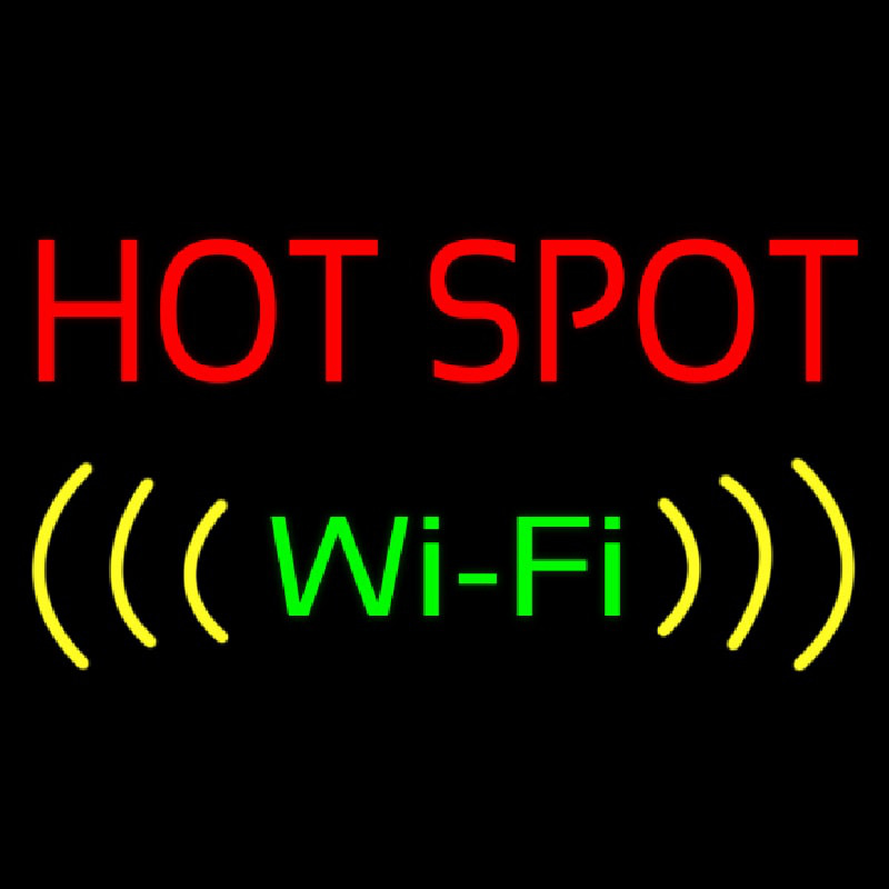 Hot Spot Wifi Neon Sign