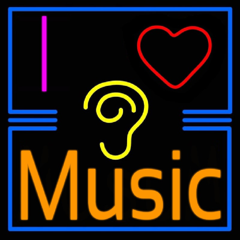 I Love Hearing Music Neon Sign