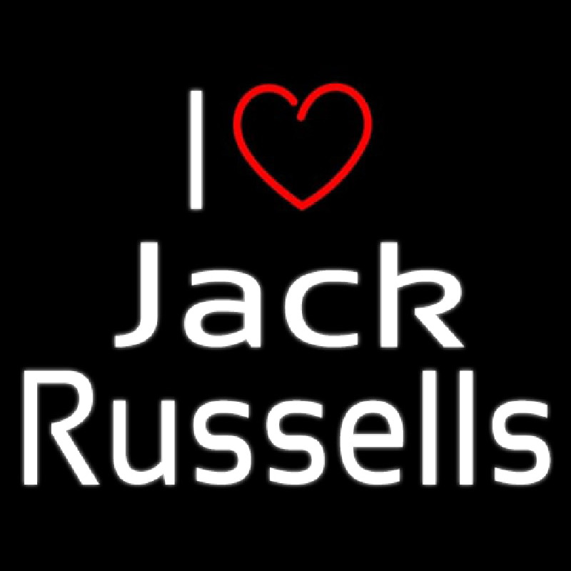 I Love Jack Russells Neon Sign