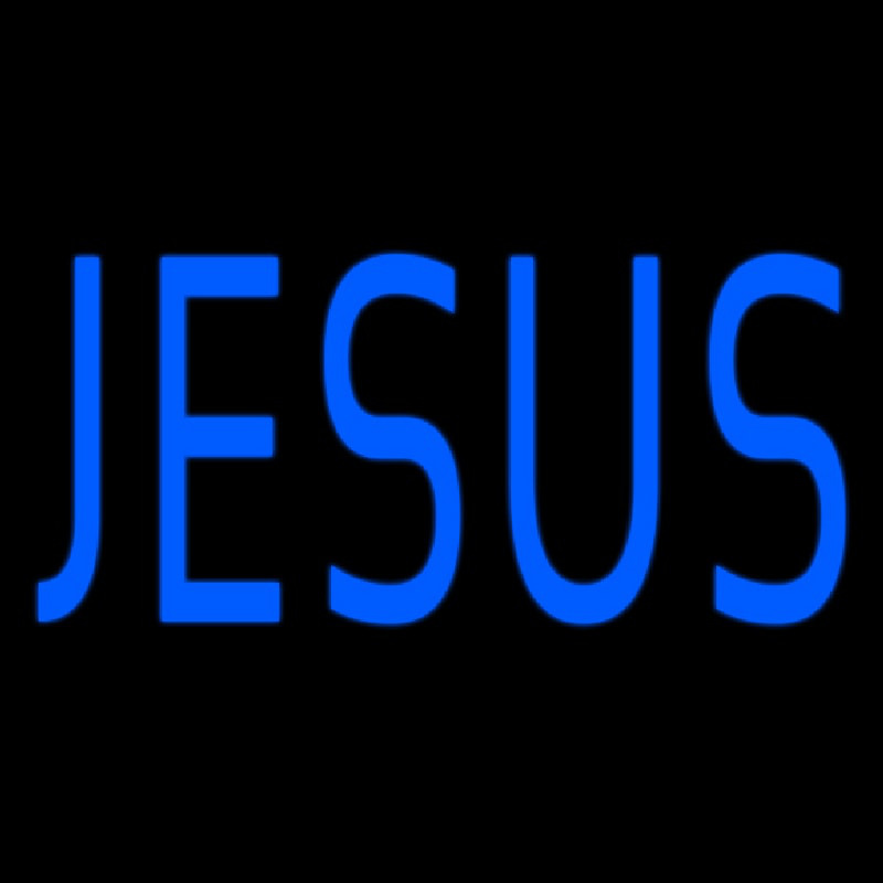 Jesus Blue Neon Sign