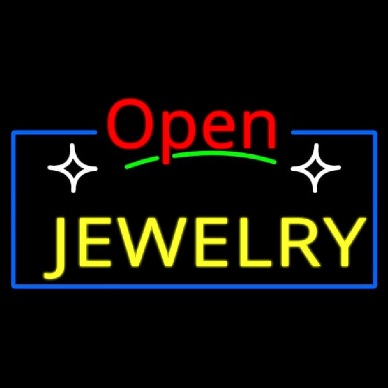 Jewelry Open Red Neon Sign