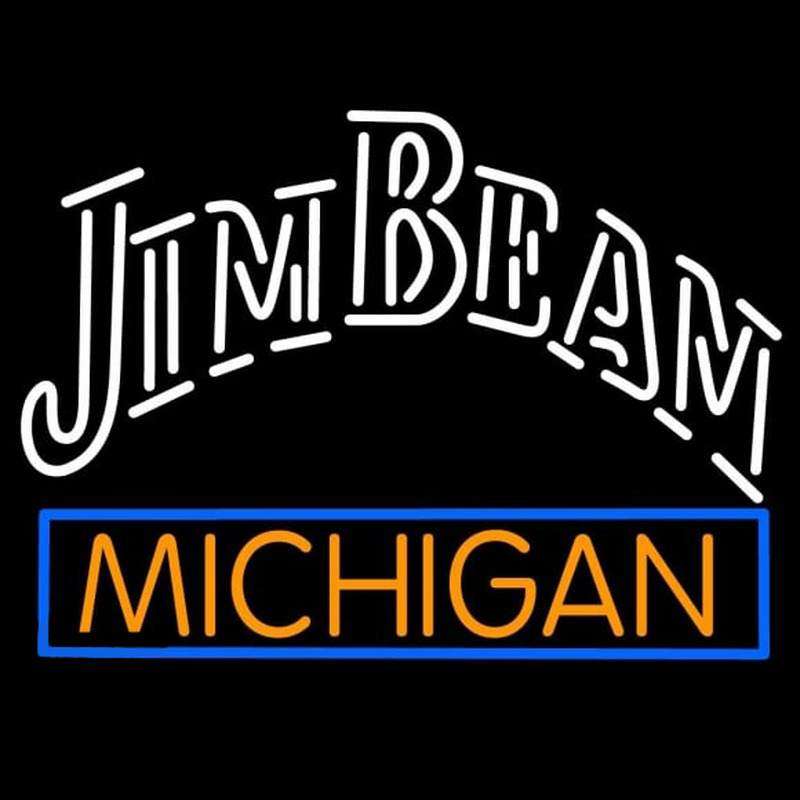 Jim Beam Michigan Logo Neon Sign