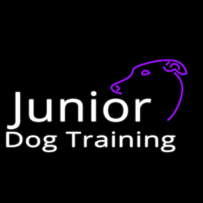 Junior Dog Training Logo Neon Sign