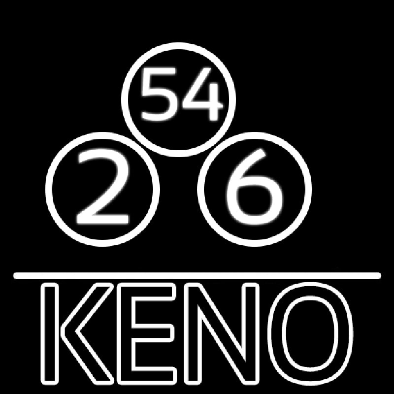 Keno With Ball Neon Sign