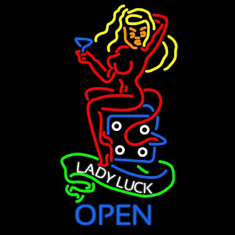 Lady Luck She Devil Neon Sign