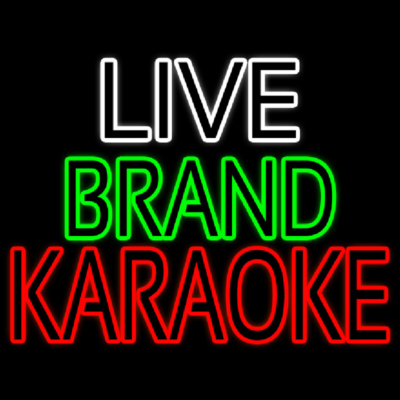 Live Band Karaoke Neon Sign