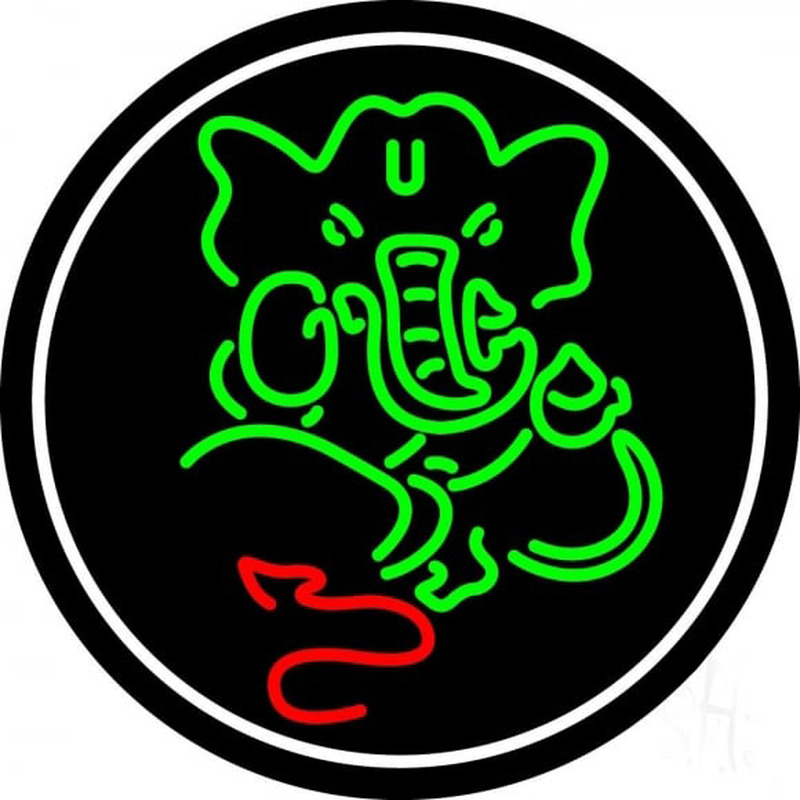 Lord Ganesha With Border Neon Sign