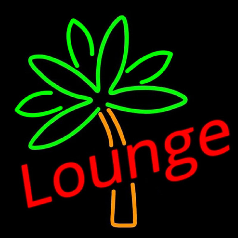 Lounge With Flower Neon Sign