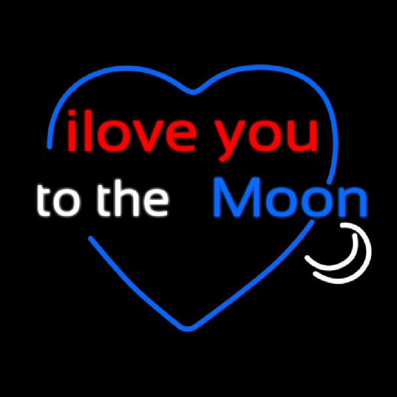 Love You To The Moon Neon Sign