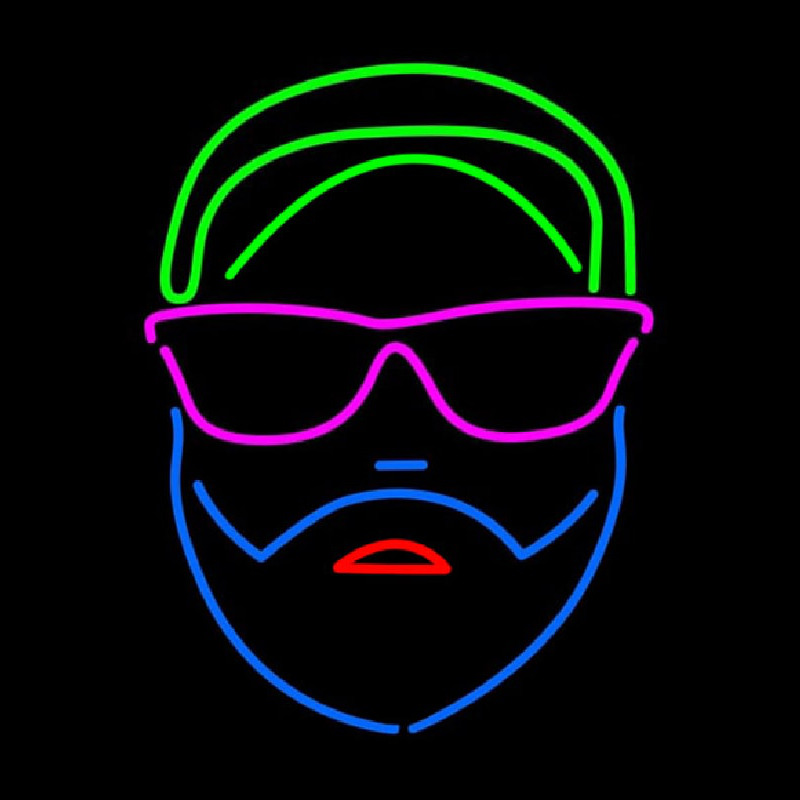 Man Face Neon Sign