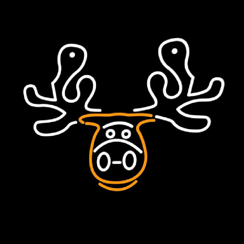 Moose Head Logo Neon Sign