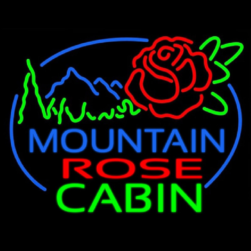 Mountain Rose Cabin Neon Sign