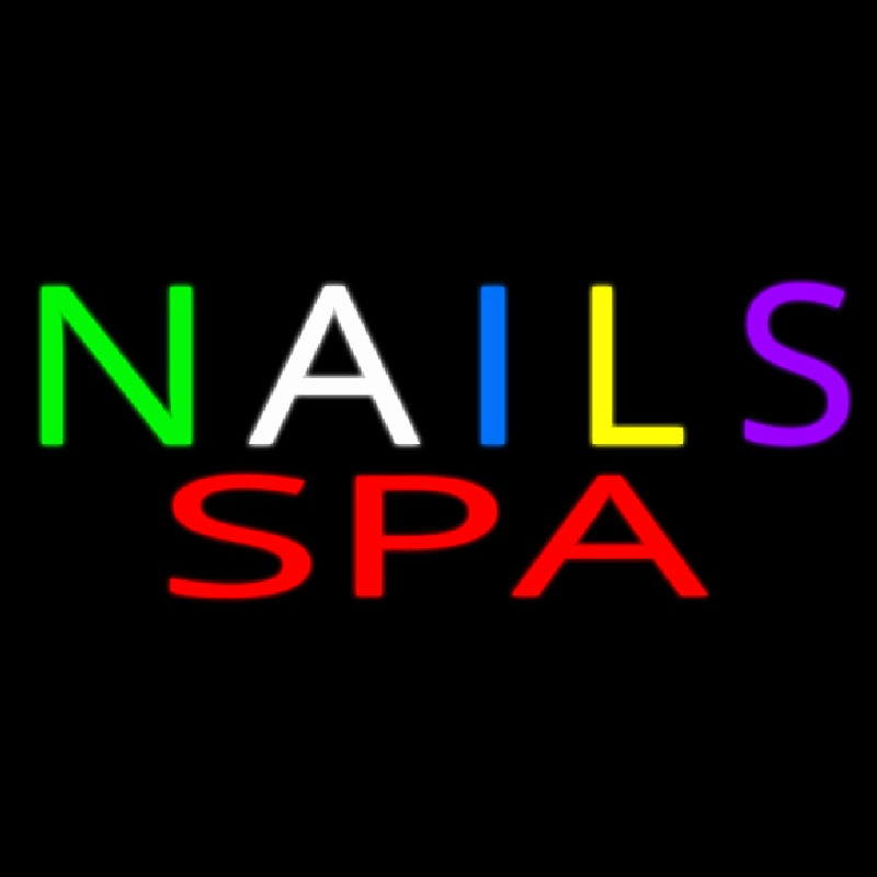 Multi Colored Nails Spa Neon Sign