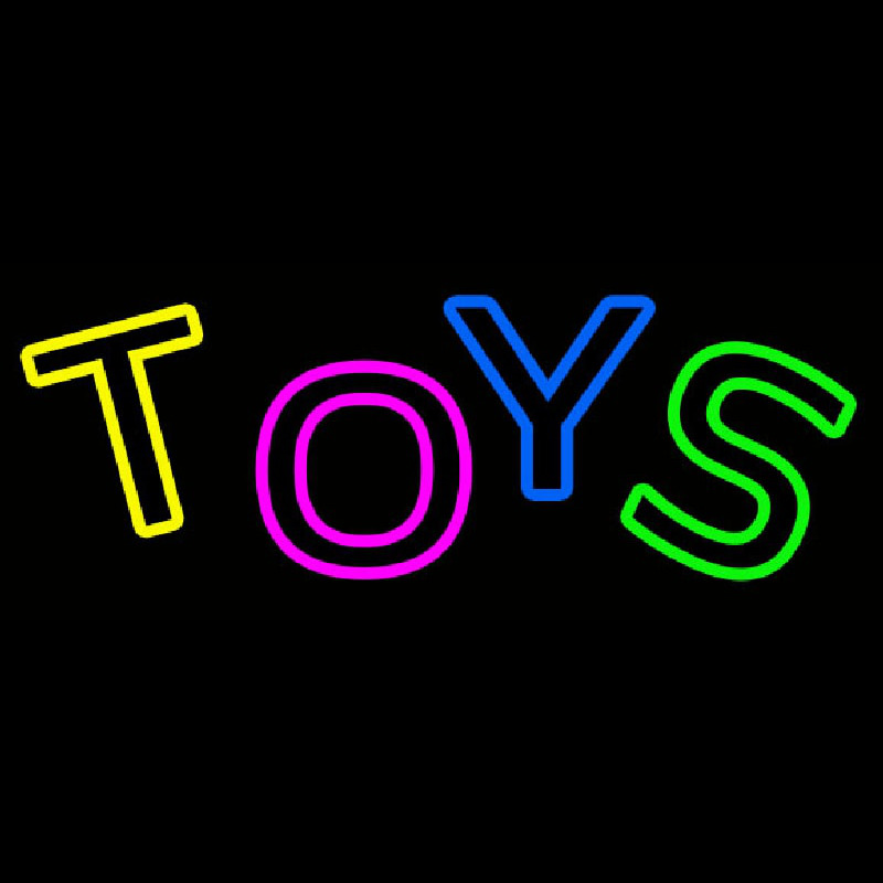 Multicolored Double Stroke Toys Neon Sign