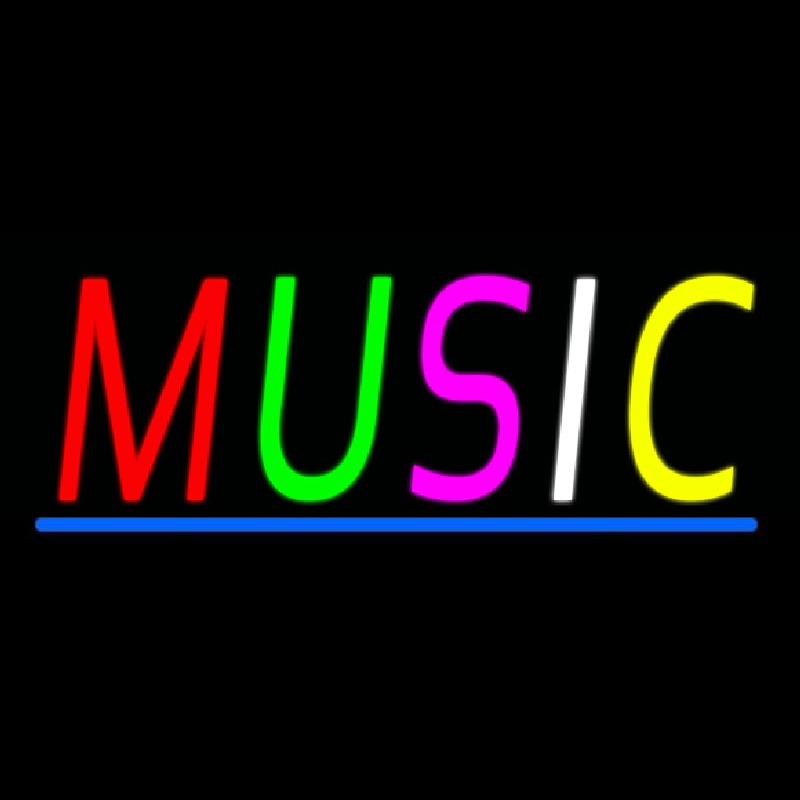 Multicolored Music 2 Neon Sign