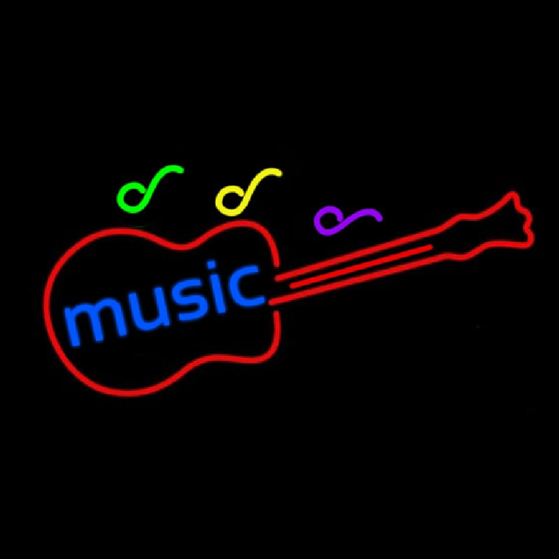 Music Guitar Neon Sign