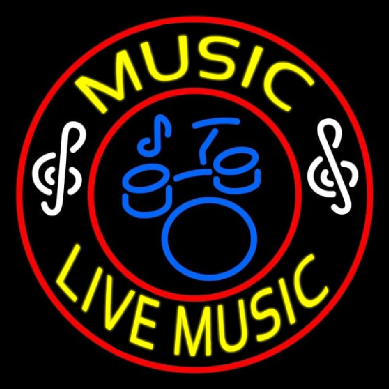 Music Live Neon Sign