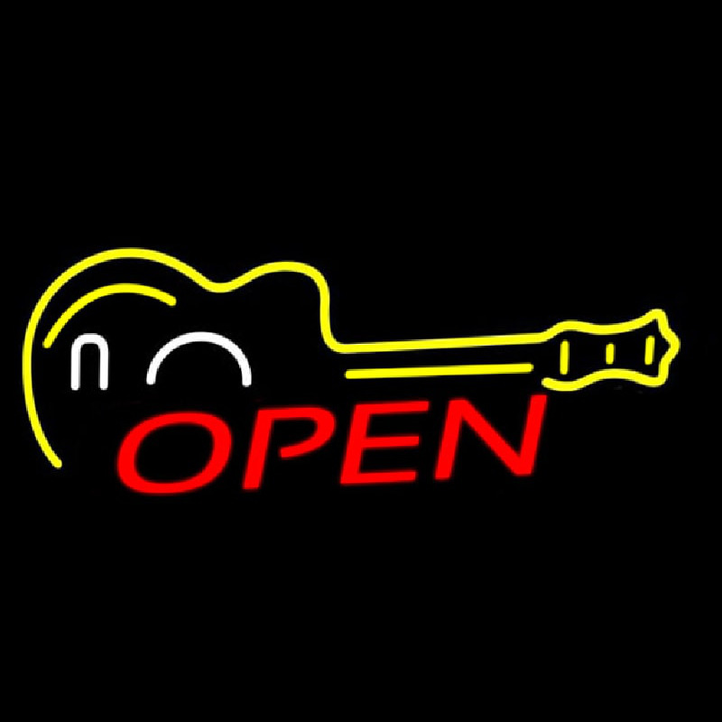 Music Open Neon Sign