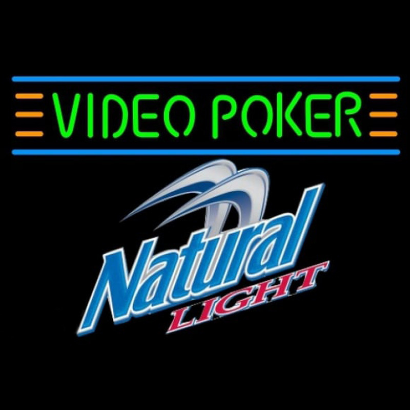 Natural Light Video Poker Beer Sign Neon Sign