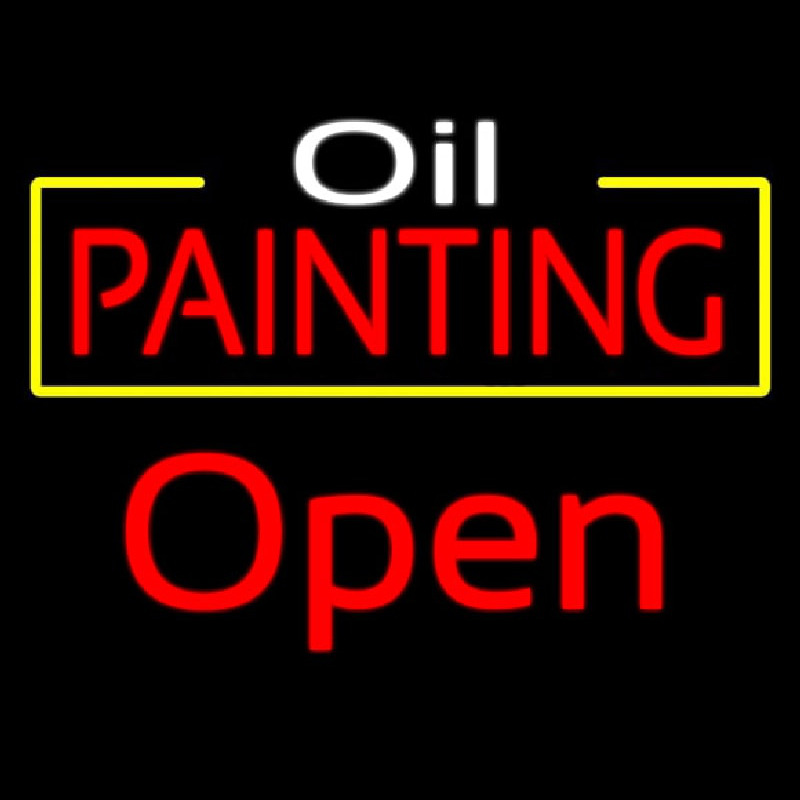 Oil Painting Open Neon Sign