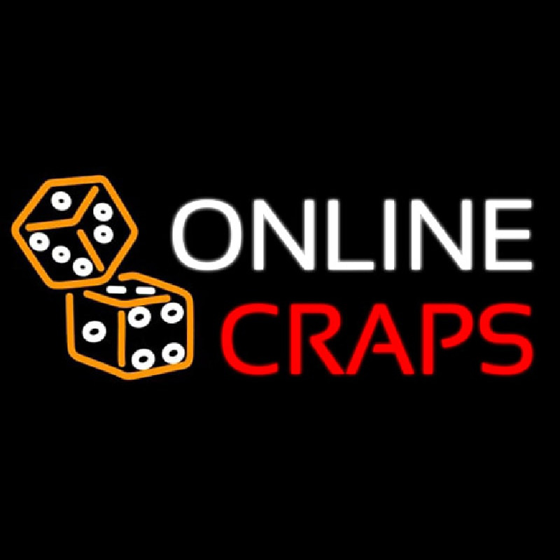 Online Craps Neon Sign