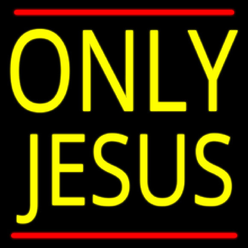 Only Jesus With Line Neon Sign