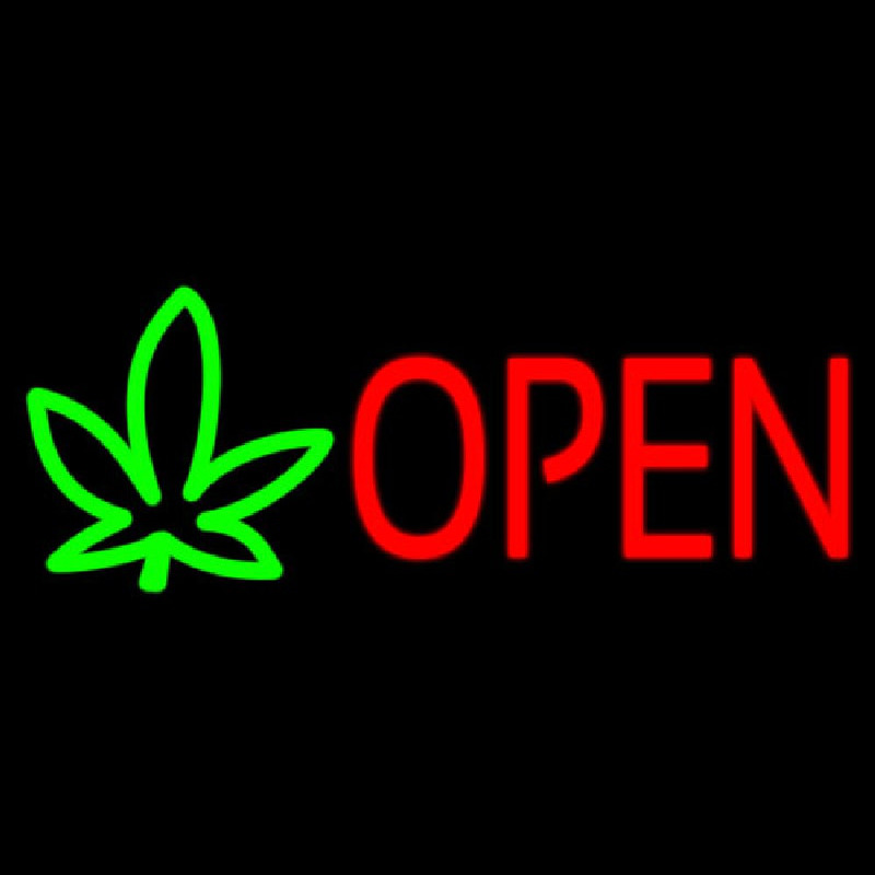 Open Leaf Logo Neon Sign