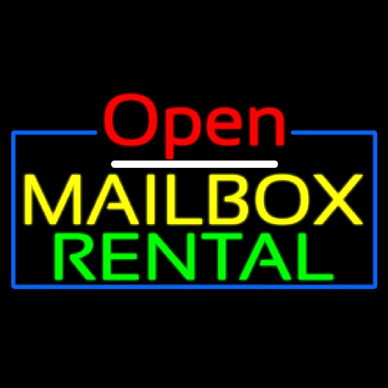 Open Mailbo  Rental Neon Sign