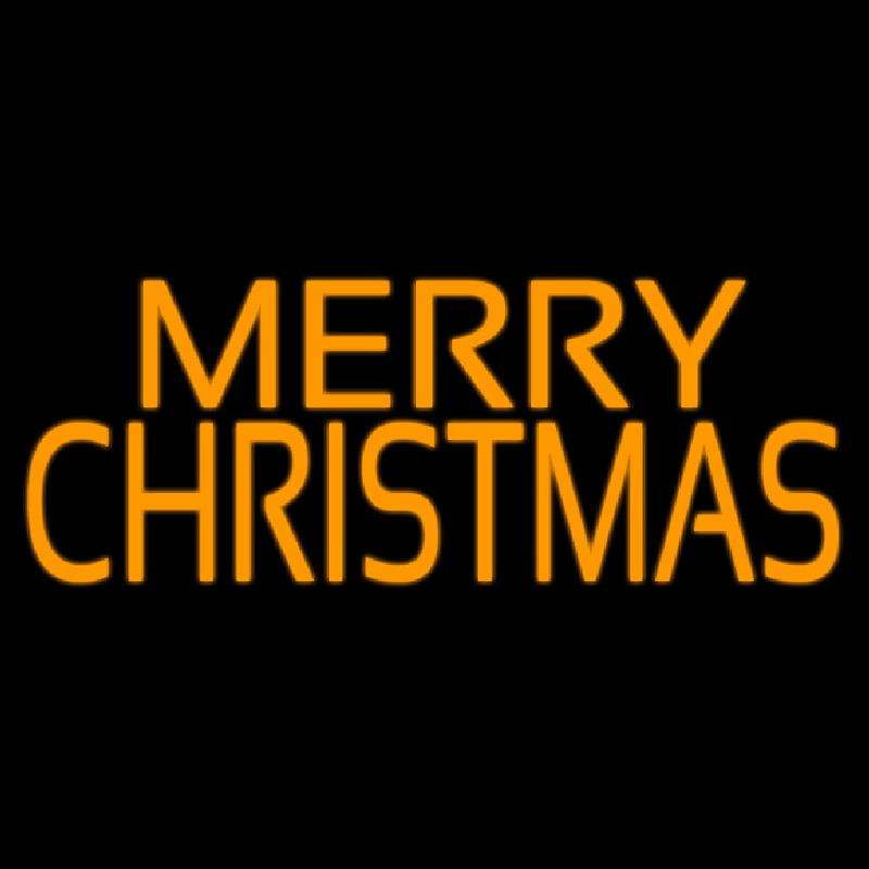 Orange Merry Christmas Tree Neon Sign