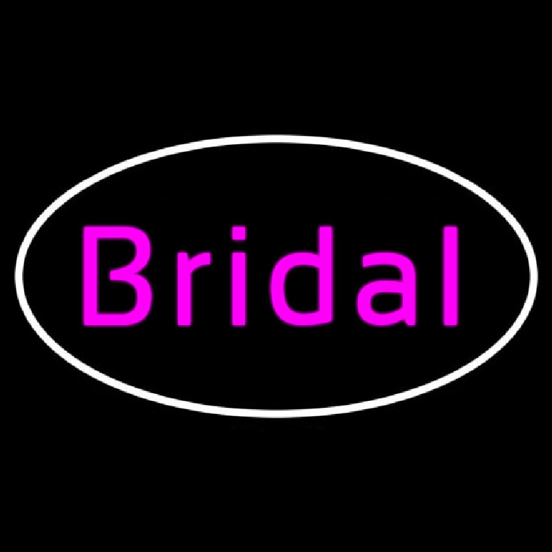 Oval Bridal In Pink Neon Sign