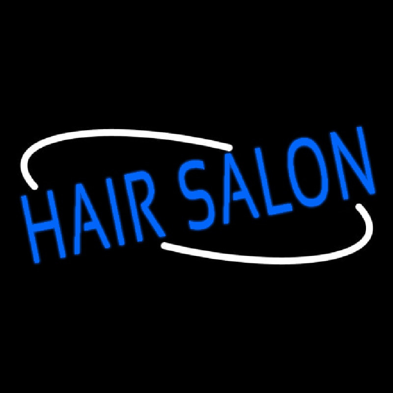 Oval Hair Salon Neon Sign