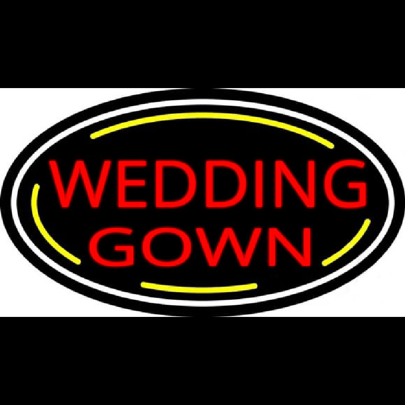 Oval Wedding Gown Neon Sign