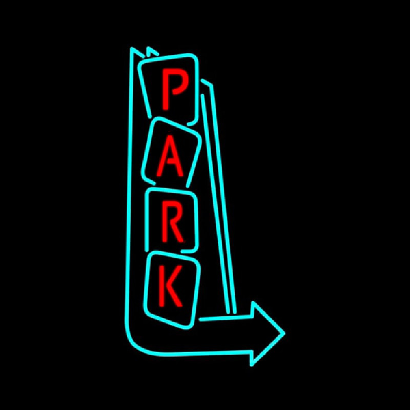 Park Vertical With Arrows Neon Sign