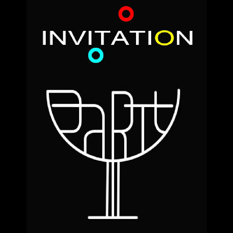 Party Invitation Neon Sign