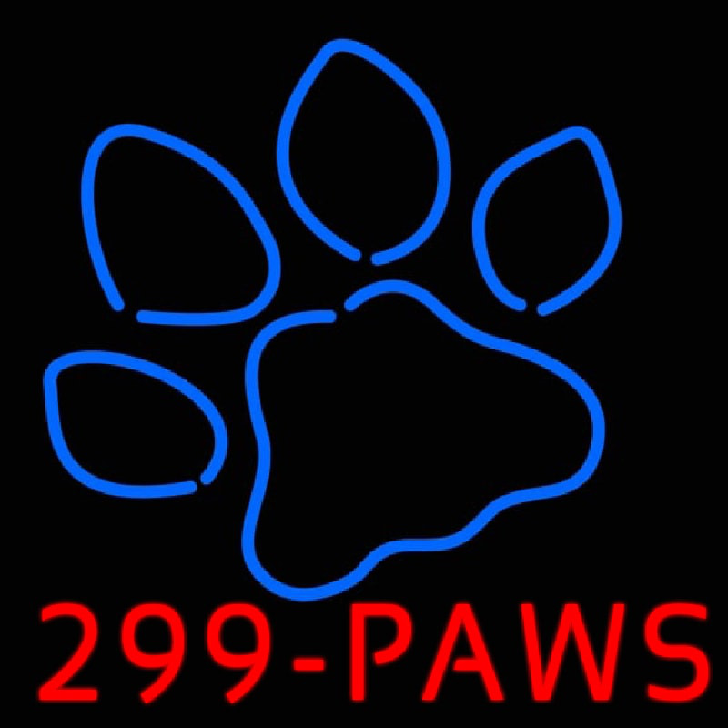 Paws With Logo Neon Sign