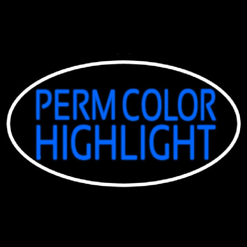 Perm Color Highlight Neon Sign