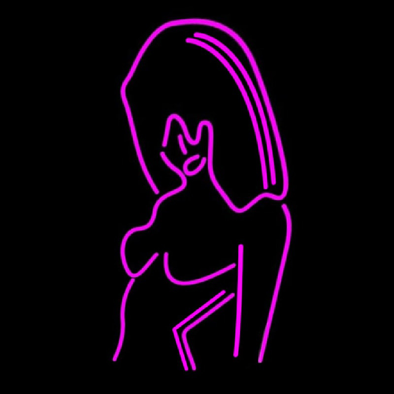 Pink Girl Strip Club Neon Sign