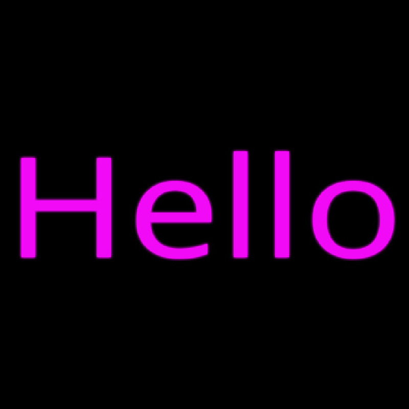 Pink Hello Neon Sign