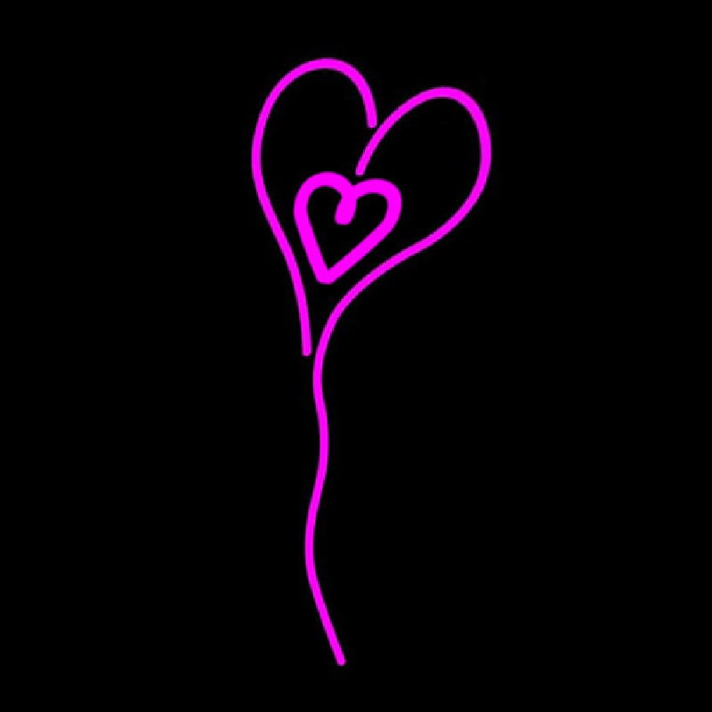 Pink Neon Heart Neon Sign