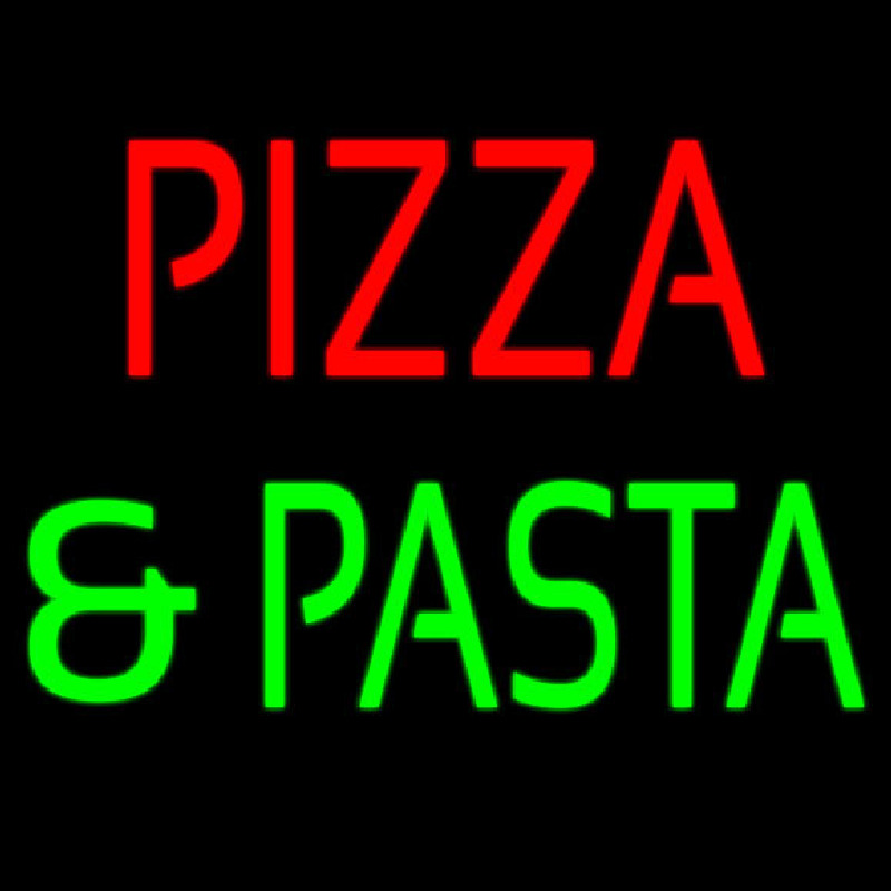 Pizza And Pasta Red And Green Neon Sign