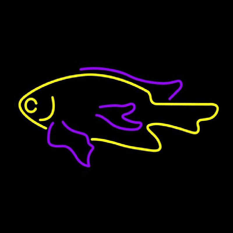 Plants Fish Neon Sign