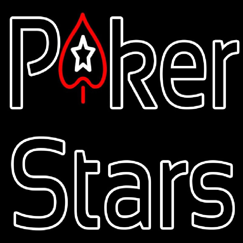 Pokers Stars Neon Sign