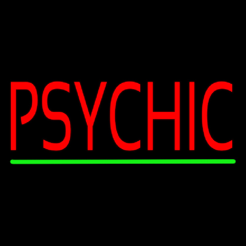 Psychic Green Line Neon Sign