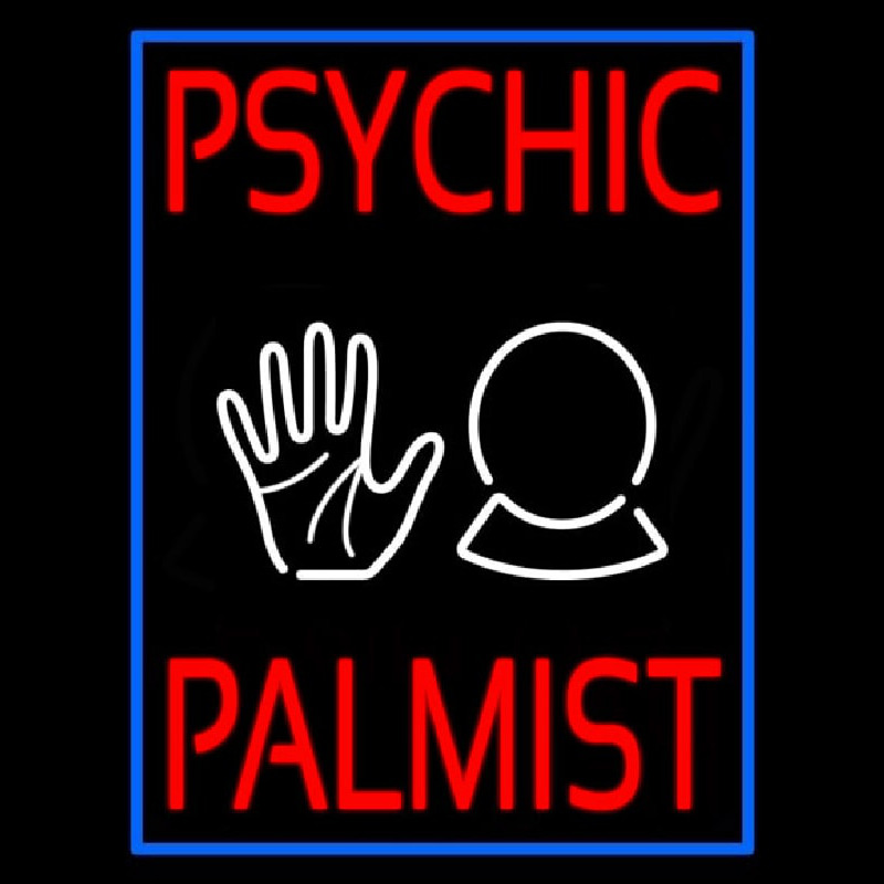 Psychic Palmist Neon Sign