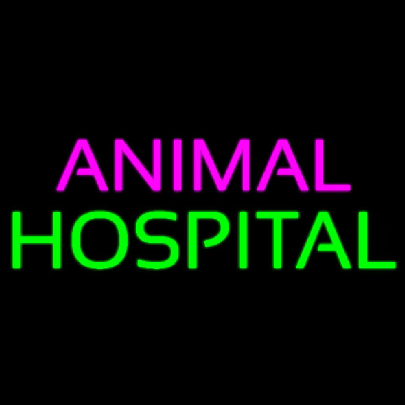 Purple Animal Green Hospital Neon Sign