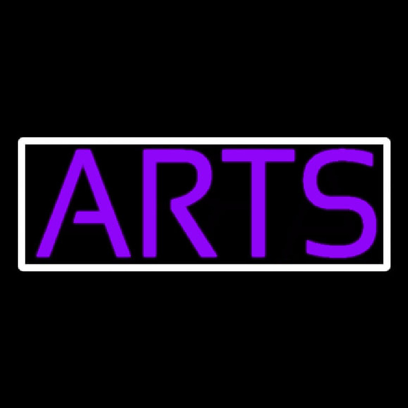 Purple Arts With Border 1 Neon Sign